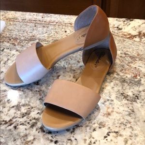 Breckelles open-toed two toned sandals